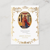 Prachtige gouden Rozen orthodoxe bruiloft gebed Ka Plaatskaartje (Voorkant)