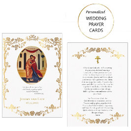 Prachtige gouden Rozen orthodoxe bruiloft gebed Ka Plaatskaartje