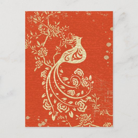 Prachtige gouden vogelbonenkruid Floral Briefkaart (Voorkant)
