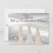 Prachtige Gowns Matron of Honor-voorstel Kaart (Voorkant)