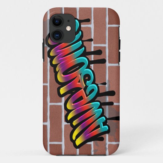 Prachtige graffiti kunst op bakstenen muur Case-Mate iPhone case (Achterkant)