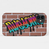 Prachtige graffiti kunst op bakstenen muur Case-Mate iPhone case (Achterkant (horizontaal))