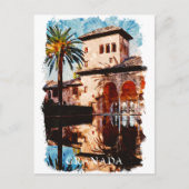 Prachtige Granada Spanje Alhambra Reizen Briefkaart (Voorkant)