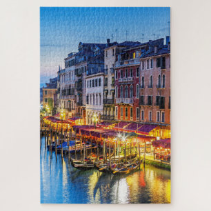 Prachtige Grand Canal Sunset Venice Italië Reis Legpuzzel