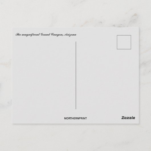 Prachtige Grand Canyon Arizona Briefkaart (Achterkant)