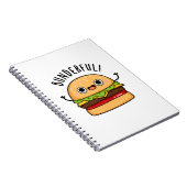 Prachtige Grappige Burger Brood Puntje Notitieboek (Rechterzijde)