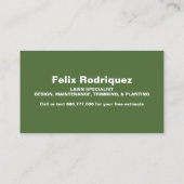 Prachtige grasfoto Landscaping II Visitekaartje (Achterkant)