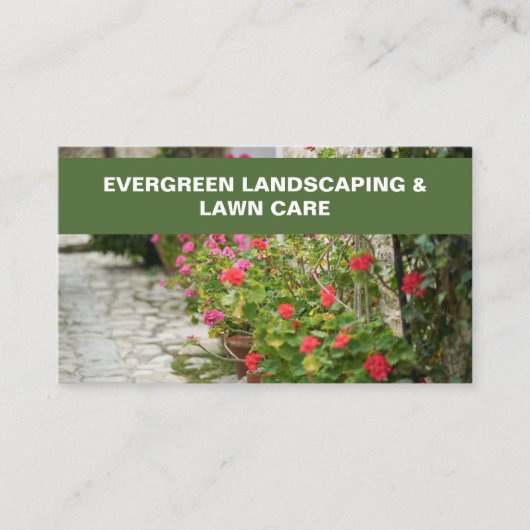 Prachtige grasfoto Landscaping II Visitekaartje (Voorkant)