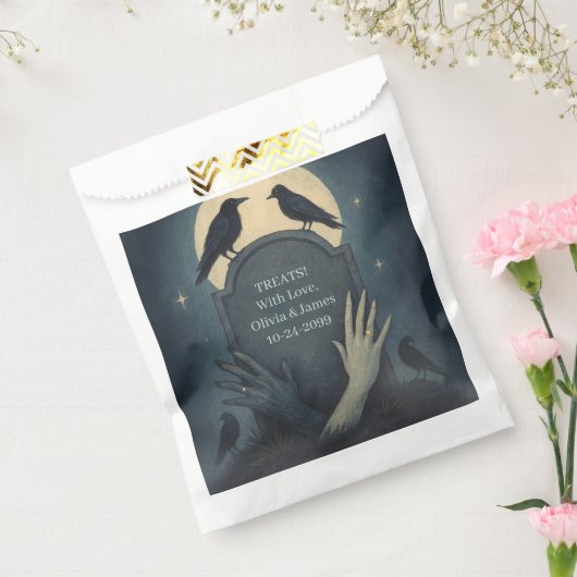 Prachtige Graveyard Zombie Romance bruiloft Bedankzakje (Gezegeld)