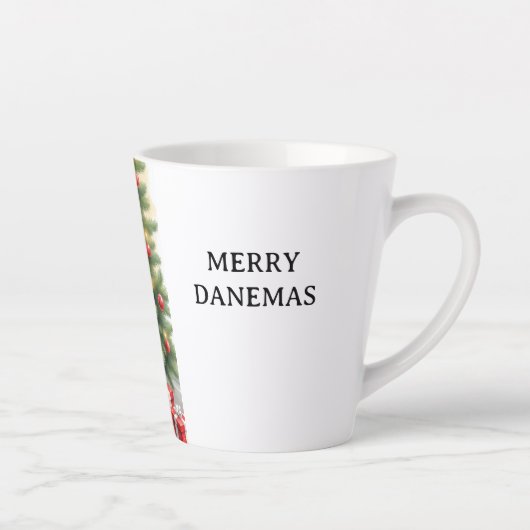 Prachtige Great Dane Kerstmis Latte Mok (Rechts)