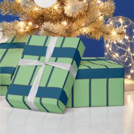 Prachtige GREEN BLAUW-LIJN-opvulpapier Cadeaupapier