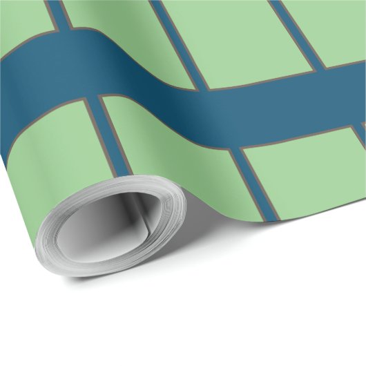 Prachtige GREEN BLAUW-LIJN-opvulpapier Cadeaupapier (Rol Hoek)