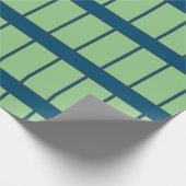 Prachtige GREEN BLAUW-LIJN-opvulpapier Cadeaupapier (Hoek)