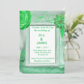 Prachtige Green Floral Chic Kaart (Staand voorkant)