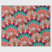 Prachtige GREEN RED MANDALA Wrapping Paper Cadeaupapier (Vlak)