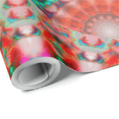 Prachtige GREEN RED MANDALA Wrapping Paper Cadeaupapier (Rol Hoek)