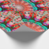 Prachtige GREEN RED MANDALA Wrapping Paper Cadeaupapier (Hoek)