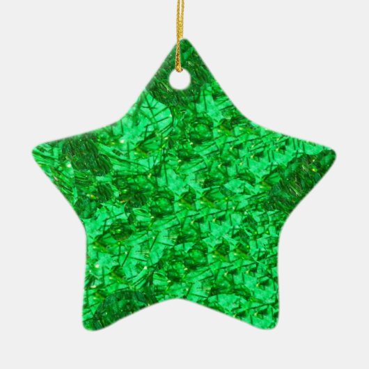 Prachtige Green Star-Ornament Keramisch Ornament (Voorkant)
