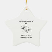 Prachtige Green Star-Ornament Keramisch Ornament (Achterkant)