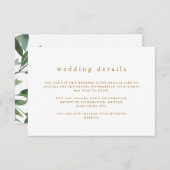Prachtige Greenery Wedding Guest Details Informatiekaartje
