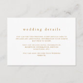 Prachtige Greenery Wedding Guest Details Informatiekaartje (Voorkant)