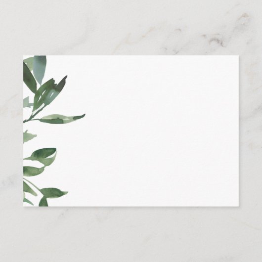 Prachtige Greenery Wedding Guest Details Informatiekaartje