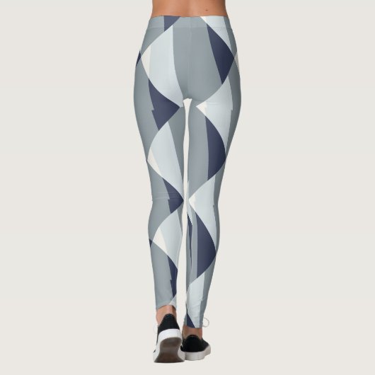 Prachtige Grey Fade Abstract Leggings (Achterkant)