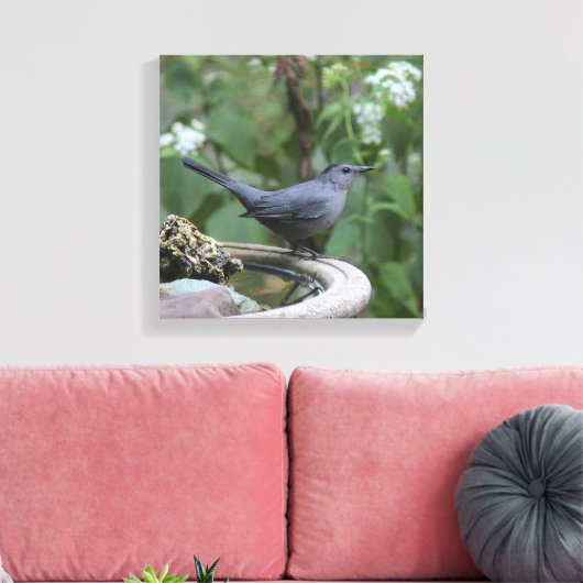 Prachtige grijze vangerpanelen canvas afdruk (Insitu (Woonkamer))