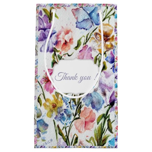 Prachtige grillige bloem klein cadeauzakje (Voorkant)