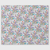 PRACHTIGE GRILLIGE BLOEMENTUIN CADEAUPAPIER (Vlak)