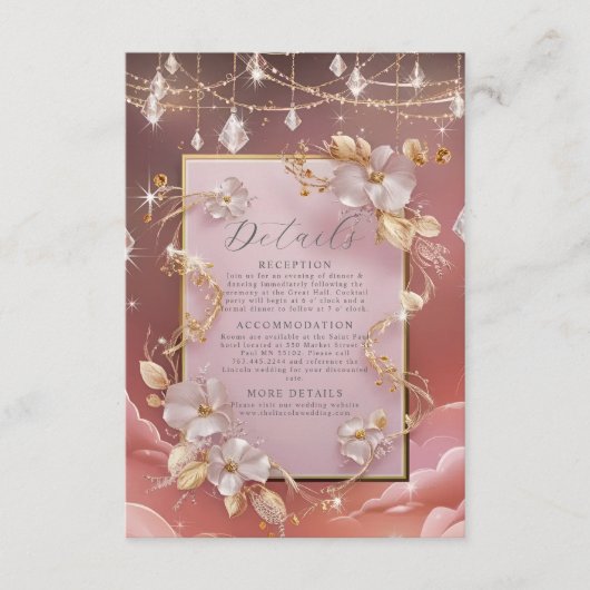 Prachtige grillige wolken en sterren Details Informatiekaartje (Voorkant)