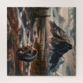 Prachtige grizzly in de wilde puzzel legpuzzel (Horizontaal)