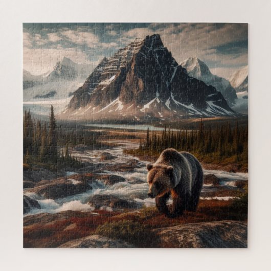 Prachtige grizzly in de wilde puzzel legpuzzel (Verticaal)