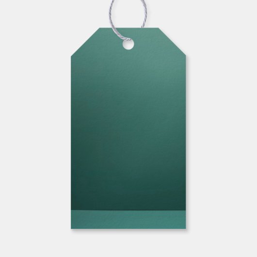 Prachtige Groen Goud Custom Christmas Party Tree Cadeaulabel (Achterkant)