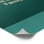 Prachtige Groen Goud Vrolijke Kerstmis Partij Boom Poster (Hoek)