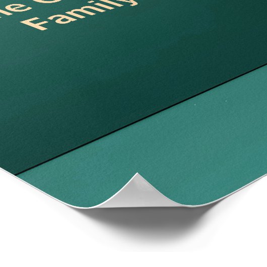 Prachtige Groen Goud Vrolijke Kerstmis Partij Boom Poster (Hoek)