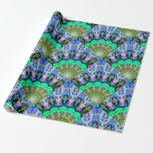 Prachtige, GROENBLAUWE MANDALA-omslagpapier Cadeaupapier