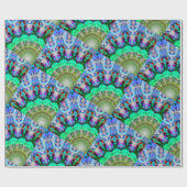 Prachtige, GROENBLAUWE MANDALA-omslagpapier Cadeaupapier (Vlak)