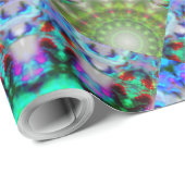 Prachtige, GROENBLAUWE MANDALA-omslagpapier Cadeaupapier (Rol Hoek)