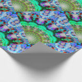 Prachtige, GROENBLAUWE MANDALA-omslagpapier Cadeaupapier (Hoek)