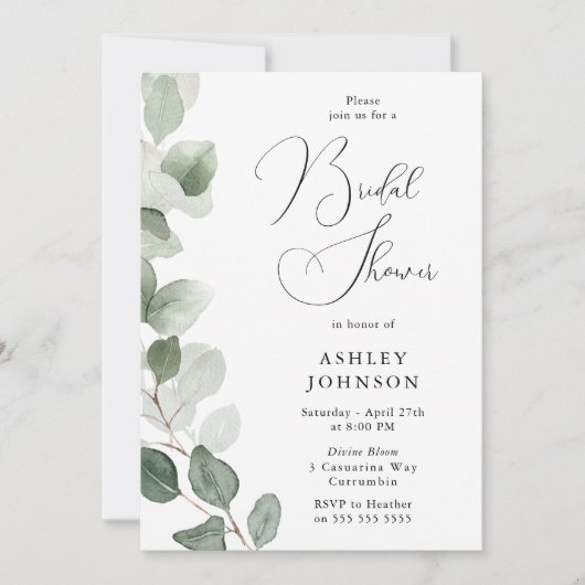 Prachtige groene bladeren van het moderne Vrijgeze Kaart (Voorkant)