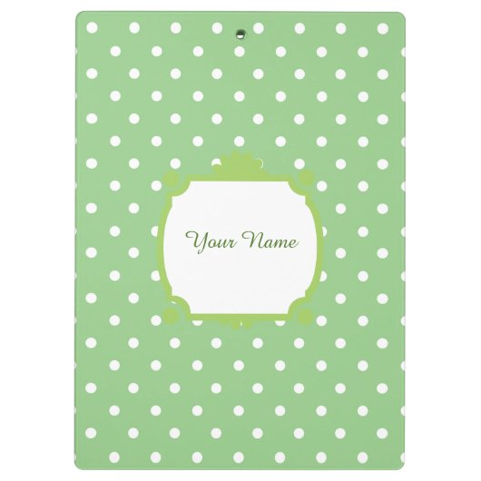 Prachtige groene en witte poolpunten klembord (Achterkant)