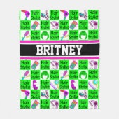 PRACHTIGE GROENE HAAR STYLISY FLEECE DEKEN (Voorkant)