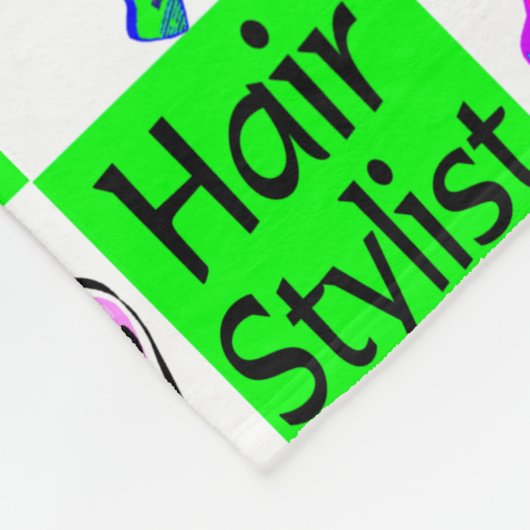 PRACHTIGE GROENE HAAR STYLISY FLEECE DEKEN (Hoek)