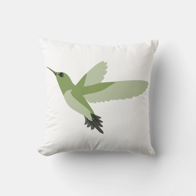 Prachtige Groene Kolibrie Kussen (Voorkant)