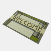 Prachtige groene kunsten & ambachten geometrische deurmat (Schuin)