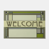 Prachtige groene kunsten & ambachten geometrische deurmat (Voorkant)