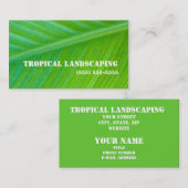 Prachtige groene lef Macro Landscaping Business Visitekaartje (Voorkant / Achterkant)