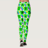 PRACHTIGE GROENE LIEFDE HART GYMNASTIEK LEGGINGS (Achterkant)
