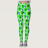 PRACHTIGE GROENE LIEFDE HART GYMNASTIEK LEGGINGS (Voorkant)